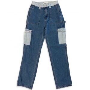 PacSun Wide Leg 90s Boyfriend Carpenter Jeans Two Toned Cargo Pants